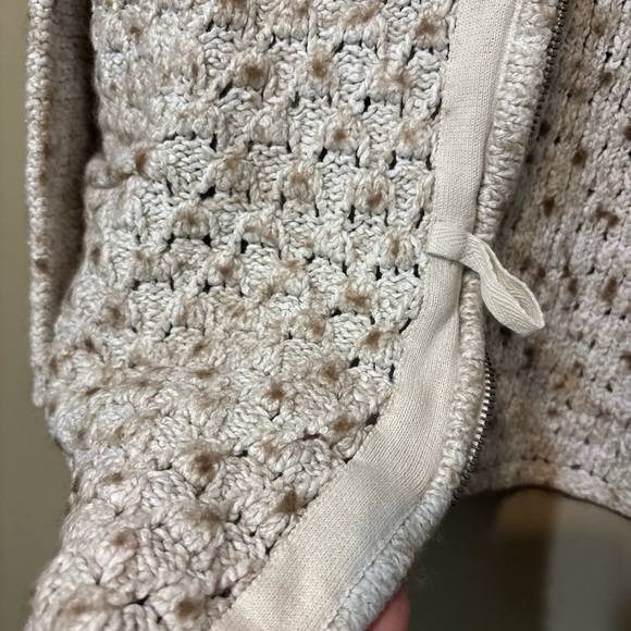 FREE PEOPLE Turn Up The Sun Speckled Toggle Button Zip Up Hooded Cardigan - Picture 12 of 15